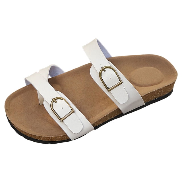 DAFEI Sandales à Plateforme en Cuir pour Femmes Chaussures Sandales Compensées Épaisses Sandales pour Femmes avec Semelle Intérieure en Mousse à Mémoire et Semelle Intérieure en Liège