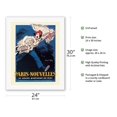 thumbnail image 2 of Paris News (Nouvelles) - The Great Midday Daily - Vintage French Advertising Poster by Jean d'Ylen c.1931 - Fine Art Rolled Canvas Print 20in x 26in, 2 of 4