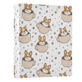 thumbnail image 2 of Three Ring Binder Teacup Corgi 1.5 Inch Round Binder D-Rings for Office Supplies and More, 2 of 10