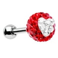 thumbnail image 3 of Rook Tragus Cartilage Barbell Earring CZ Ferido Heart - 16ga - 4 Color Options, 3 of 4