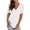 White, variant on Giftesty Tops for Women Women's Fashion Summer Large Size V Neck Leisure Short Sleeve Solid Tops