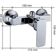 thumbnail image 5 of Modern Chrome Wall Mounted Shower Faucet With Shower Mixer For Cold And Hot Water, 5 of 5