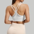 thumbnail image 3 of Livrdious Sports Bras for Women Lightweight Breathable Cross Back Medium Support Padded Push Up Sport Bra comfy for Fitness Workout Yoga and Everyday Wear, 3 of 5
