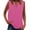 Hot Pink, variant on MIXUE Womens Tops Summer Solid Color V Neck Short Sleeve Fashion Casual Shirts For Women Tshirts Activewear,Gray,L
