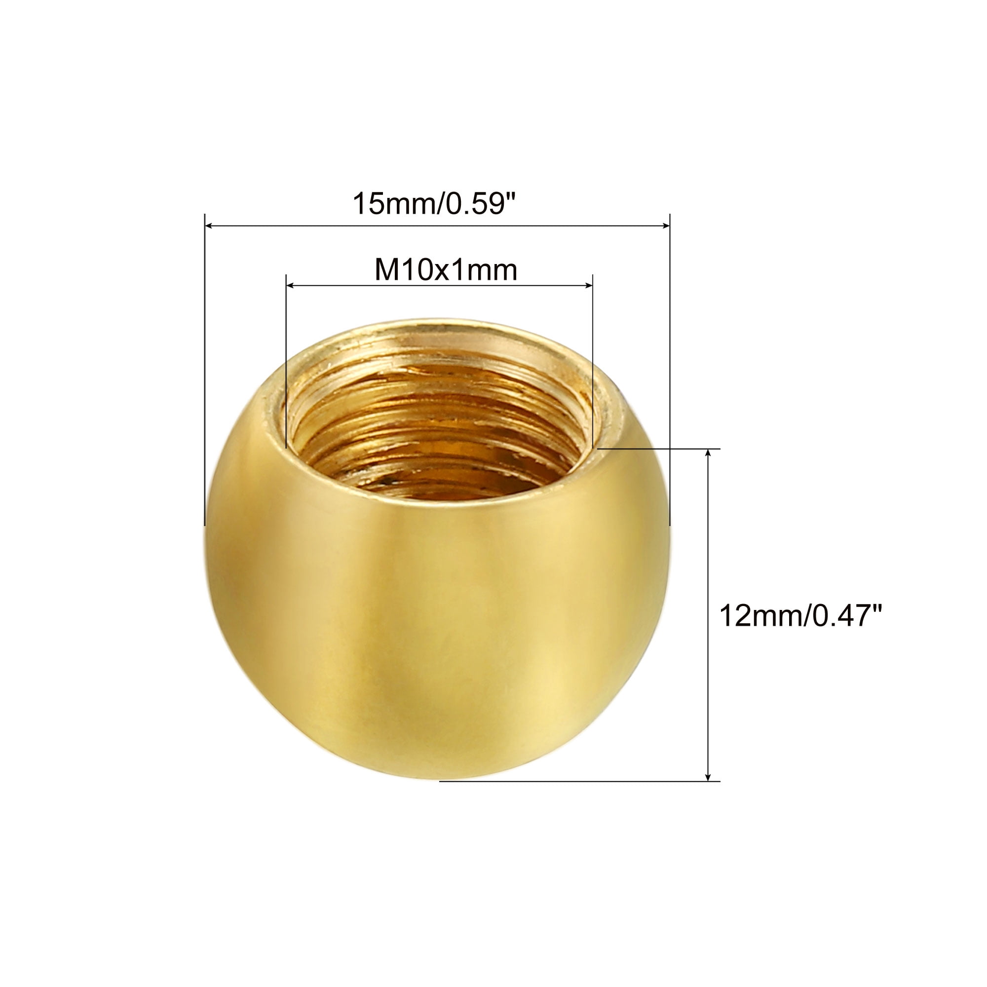 2-Pack Vintage Brass Lamp Finials – Screw-On Toppers With Dual Threads (Fits 3/8" & 1/4-27 Harps), Antique Brass Finish