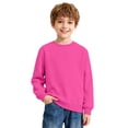 thumbnail image 2 of Resicozy Boys Sweatshirts Long Sleeve Casual Crew Neck Soft Teen Pullover Sweaters Trendy Solid Color Sweatshirt 2026 3-14 Years Hot Pink 150, 2 of 5
