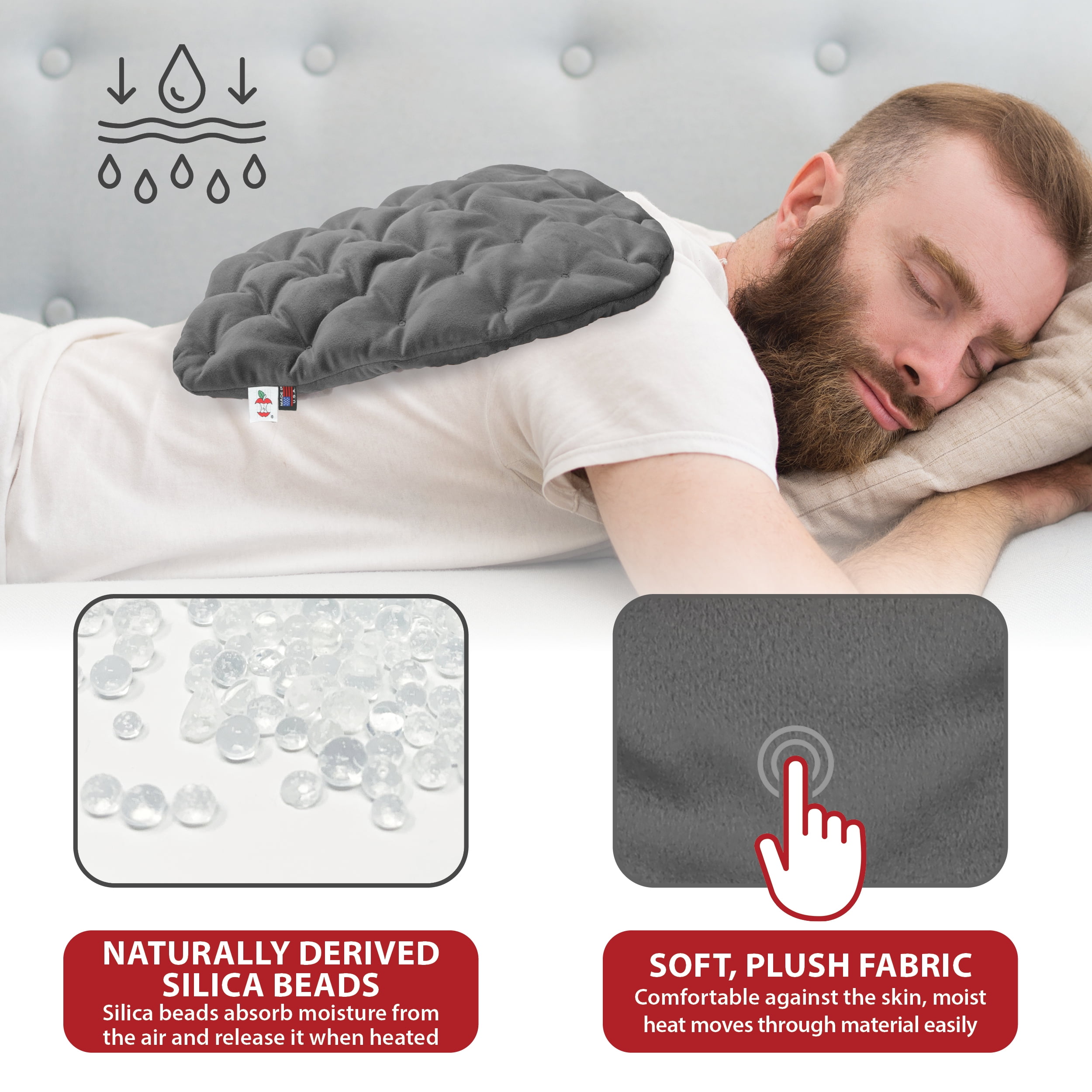 Core Products MicroBeads Moist Heat Therapy Microwave Pack - Large Heating Pad 11" X 14"