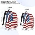 thumbnail image 4 of Daiia Vintage American Flag Vintage Canvas Backpack for Men and Women ,Hiking Backpack,Travel Laptop Bag for School,Large Capacity Backpack-Medium, 4 of 8