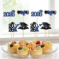 thumbnail image 6 of Yhmxh 2026 Graduation Cupcake Toppers, 24 PCS Glitter Grad Cap & Diploma Cake Picks, Food/Appetizer Picks For Graduation Party Mini Cake Decorations for Graduation Party Supplies, 6 of 6