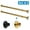 Gold Tone, variant on BEAMNOVA 30"-49" Adjustable Tension Rods, 2Pcs Hanging No Drilling Cabinet Wardrobe Closet Window Shower Curtain Rods, Black