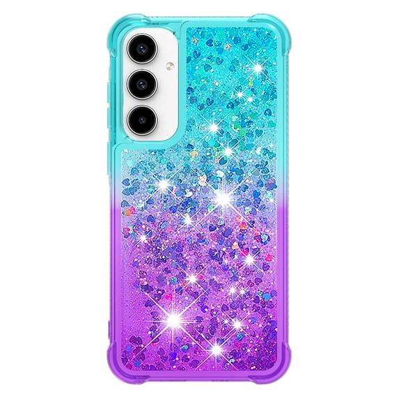 Gradient Glitter Sparkle Phone Case, Shockproof Reinforced Corners Soft TPU Protective Cover, Cute Bling Shiny Gradient Color Slim Cell Phone Case for Samsung Galaxy A37/A36/A56-1