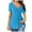 BU2, variant on Women's V Neck Front Knot Shirt Short Sleeve Elegant Casual T Shirt Solid Color Pullover Top Ladies Tee Tops Women Top New