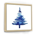 thumbnail image 2 of Designart Blue Winter Christmas Tree Ii Traditional Floating Frame Wall Art, 2 of 4