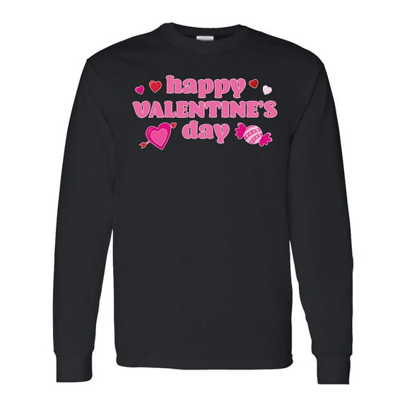 Inktastic Happy Valentine's Day Long Sleeve T-Shirt