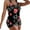 Black, variant on Honeeladyy Rollbacks Love Heart Print Pajama Sets for Women Valentine's Day Sleeveless Tank Top and Shorts Two Piece Nightwear Soft Pj Sets