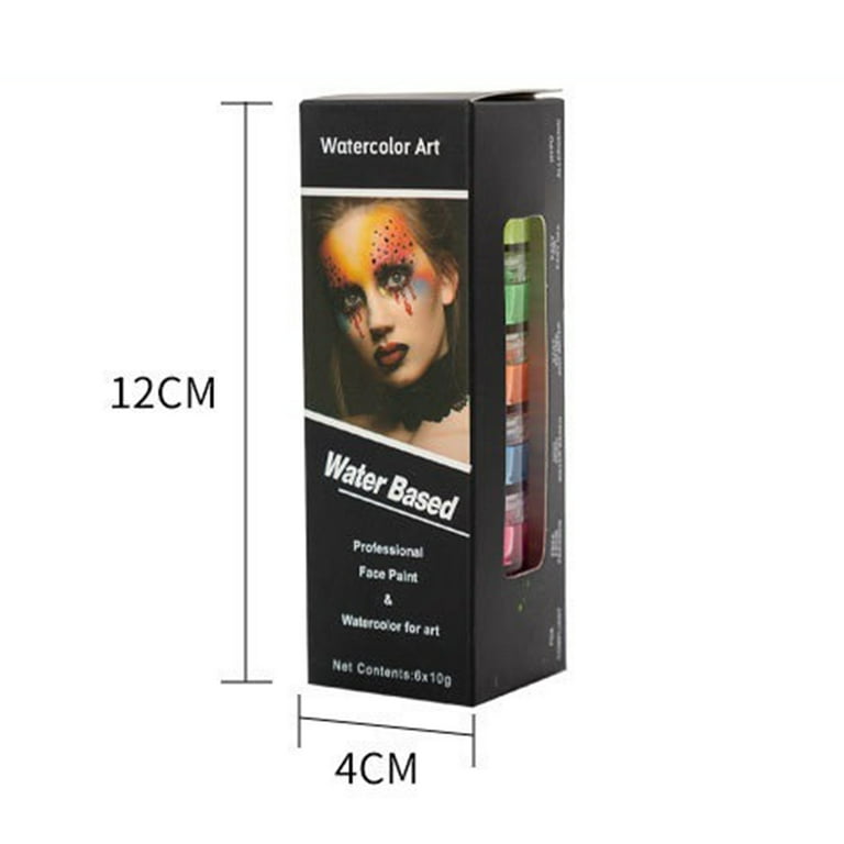 Travelwant 6 Color UV Body Paint Black Light Neon Make-Up - Bodypainting Neon Blacklight Bodypaint Face Paints, Men's