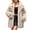 02#Beige, variant on Mid Length Faux Fur Teddy Coat for Women Oversized Long Sleeves Winter Furry Overcoat Soft Warm Open Front Fluffy Outerwear