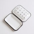 thumbnail image 3 of PILLOWPIA Enamel White Steel Soap Dish – 2-Piece Decorative, Rust-Resistant Bathroom Accessory, 3 of 5
