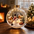thumbnail image 2 of PLPPYFS Glowing Christmas Story Ornament, Light-Up Mini Holiday Scene with Warm LED Light, 3D Miniature Scene Clear PVC Globe Hanging Decor, Festive Keepsake Gift for Home Christmas Party Decorations, 2 of 6