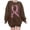 Brown, variant on Sweatshirts for Women Loose Fit Cancer Fighter Sweatshirt Butterfly Pink Ribbon Long Sleeve Tops Breast Cancer Awareness Daily Wear