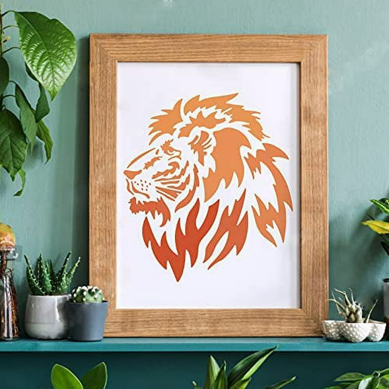 Lion Head Stencils - Stencil Revolution