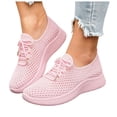 thumbnail image 6 of Women's Breathable Mesh Walking Shoes Lightweight Soft Casual Sneakers Comfortable Non Slip for Outdoor Daily Wear Travel Fitness（Pink，Size 9), 6 of 7