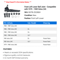 thumbnail image 2 of Front Left Lower Ball Joint - Compatible with 1979 - 1989 Volvo 245 1980 1981 1982 1983 1984 1985 1986 1987 1988, 2 of 2