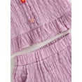 thumbnail image 6 of Coduop Toddler Baby Girls Summer Outfit Ruffled Tank Tops and Shorts Kids Girls Clothing Set, 6 of 7