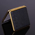 thumbnail image 3 of Leather Cigarette Case Ultra Thin Portable Men's Advanced Anti Pressure Cigarettes Box Can Hold 20, 3 of 5