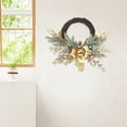 thumbnail image 3 of Christmas Rattan Wreath for Front Door Hanging Branch Garland Decorations, 3 of 5