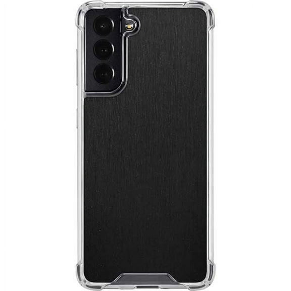 Skinit Textures Black Brushed Steel Texture Galaxy S22 Clear Case