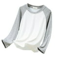 thumbnail image 6 of ZTKWD Boys Long Sleeve Raglan T Shirts Kids Crewneck Color Block Casual Tops Tees 2-12 Years School Spring, 6 of 9