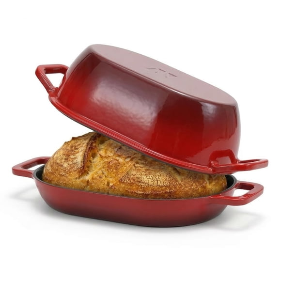 Horno holandés Northriver Casting de hierro fundido esmaltado, 5 litros
