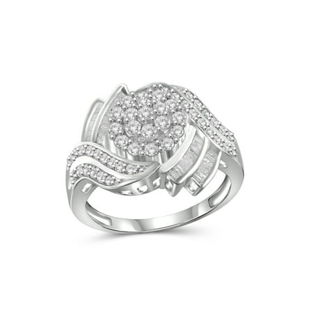 JewelersClub 1.00 CTW White Diamond Ring in Sterling Silver