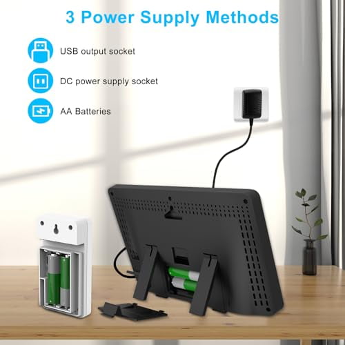 Weather Station Wireless Indoor Outdoor,Thermometer Wireless with Remote Sensor,Home Weather Station,Color Display Digital Weather Forecast,Humidity,Atomic Clock,Air Pressure for Home