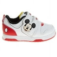 thumbnail image 3 of Disney Mickey Mouse Boys Sneakers. (Toddler Little Kids), White Red, Size: 5, 3 of 10