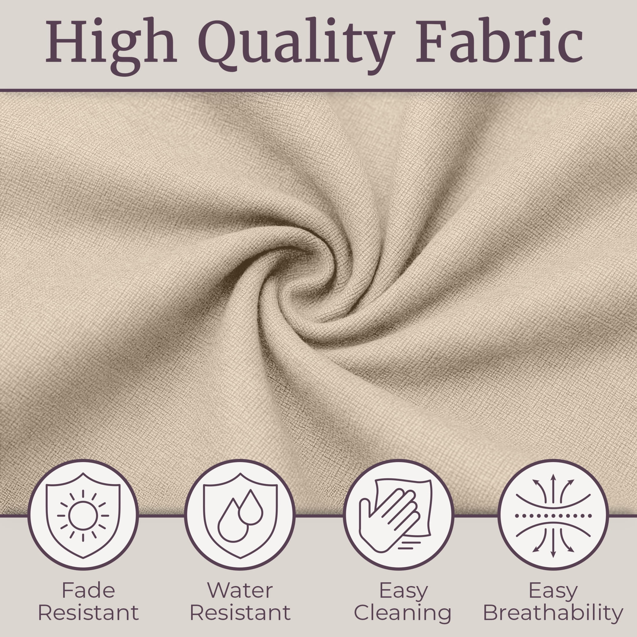 Lavish Home 45x21.5x3in High Back Outdoor Chair Cushions Set of 2 with Ties (Tan)