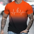 thumbnail image 2 of LUOGENLI T-shirts pour Homme pour Hommes T-Shirt à Imprimé Numérique Col Rond Manches Courtes T-Shirt T-shirts pour Hommes T-shirts Graphiques Pâques T-shirts pour Hommes T-shirts Graphiques Saint-Valentin Orange XXXXXXL, 2 of 4