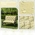 thumbnail image 7 of Snubbull Swing Replacement Cushion, Outside Bench Cushion with Backrest, 1-2 Seater Cushion with 6 Ties for Outdoor Furniture, 47 x 40 x 5 inches Porch SwingCushion Garden Bench, Light Yellow, 7 of 7