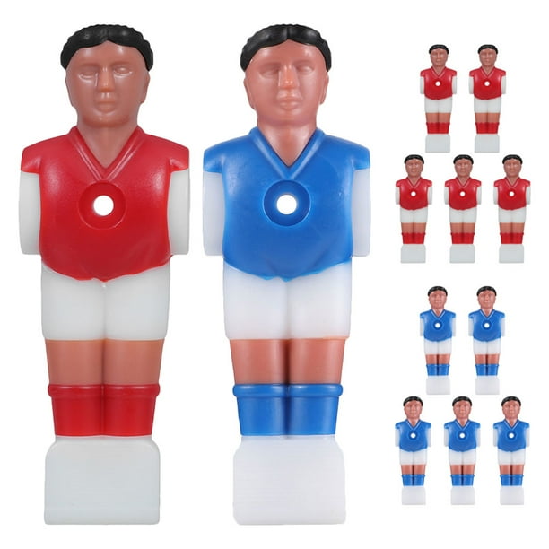 ColoMX 12 Uds. De futbolín azul y rojo para hombres, jugador de mesa de fútbol, divertidos jugadores de fútbol, juego de figuritas de fútbol, piezas de repuesto de futbolín