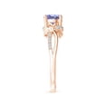 thumbnail image 5 of ANGARA Natural Tanzanite and Diamond Twisted Vine Ring in 14K Rose Gold for Women (Size-6mm) | December Birthstone, Birthday, Anniversary, Jewelry Gift for Women | Natural Tanzanite Ring, 5 of 11