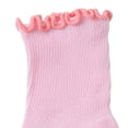 thumbnail image 4 of Baby Girls Ruffle Crew Socks Breathable Sweat Wicking Mid Calf Socks Soft Solid Colors for Newborn Toddler 0-3 Years, 4 of 6