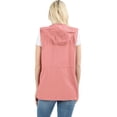 thumbnail image 2 of Womens Sleeveless Military Hooded Anorak Vest Jacket, 2 of 6