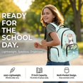 thumbnail image 4 of Bulopur Light Blue Otter Print Kids School Bag Set 4 Pcs Durable Breathable Kids School Backpack with Lunch Box, Pencil Case and Water Bottle Cover for Animal Theme Kids, 4 of 7