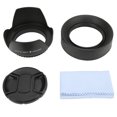thumbnail image 1 of Peahefy Lens Hood Set With Lens Cap, Lens Hood Set Prevent Entry Of Scattered Light For Camera, 1 of 8