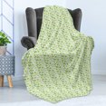 thumbnail image 4 of Mint Soft Flannel Fleece Throw Blanket, Leaves Rosemary Oregano Dill Parsley Organic Farming Vanilla Cuisine, Cozy Plush for Indoor and Outdoor Use, 60" x 80", Green Lime Green, by Ambesonne, 4 of 5