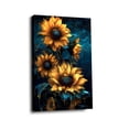 thumbnail image 5 of “Golden Sunflowers on Dark Blue Glowing Backdrop” Gothic Canvas Wall Art Ready to Hang for Living Room and Bedroom, 5 of 8