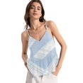 thumbnail image 2 of Women's Chiffon Halter Top - Lightweight, Breathable, Adjustable Design for Various Occasions，Blue and White Tartan, 2 of 6