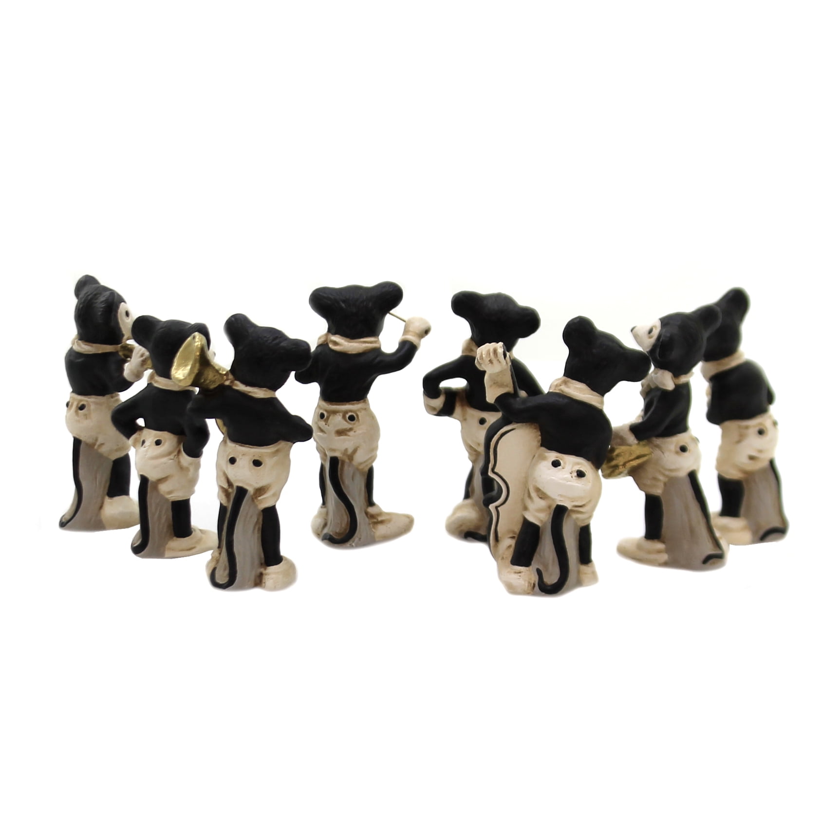 Marolin Mouse Band Set / 8 Paper Mache German Vintage Mickey