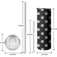 thumbnail image 5 of 20oz Black White Cat Moon Star Pattern Skinny Tumblers Stainless Steel Tumbler with Lid and Straw,Vacuum Insulated Double Wall Travel Tumbler Cups with Cleaning Brush for Coffee,Tea, 5 of 6